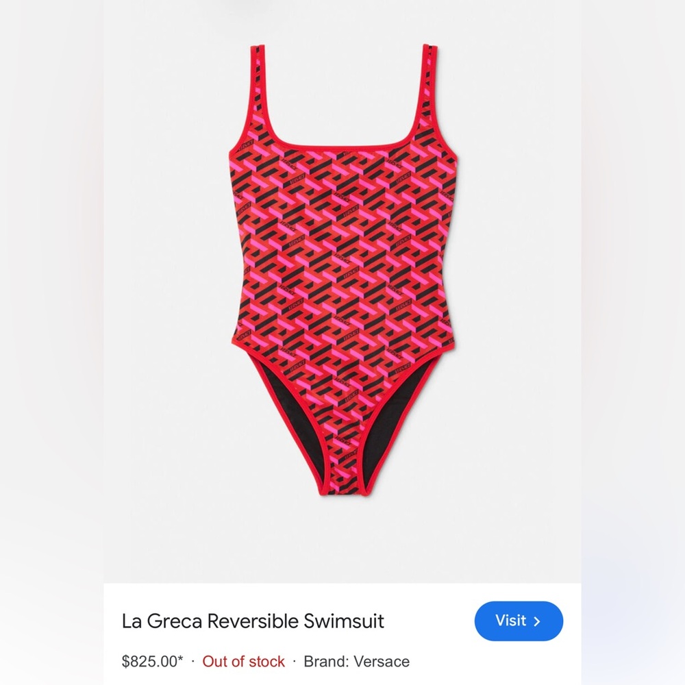 Versace bathing suit. Never worn. Reversible.